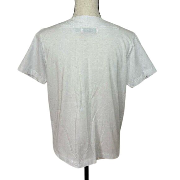 Shenanigans Women’s M White Floral Embroidered short sleeve Cotton Blend - Picture 2 of 5